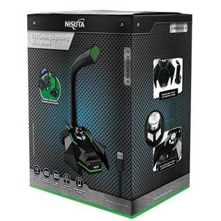 MICROFONO MOD. NSMICGU2 USB GAMING C/ SALIDA AUR LED BASS Y CONTROL DE VOLUMEN