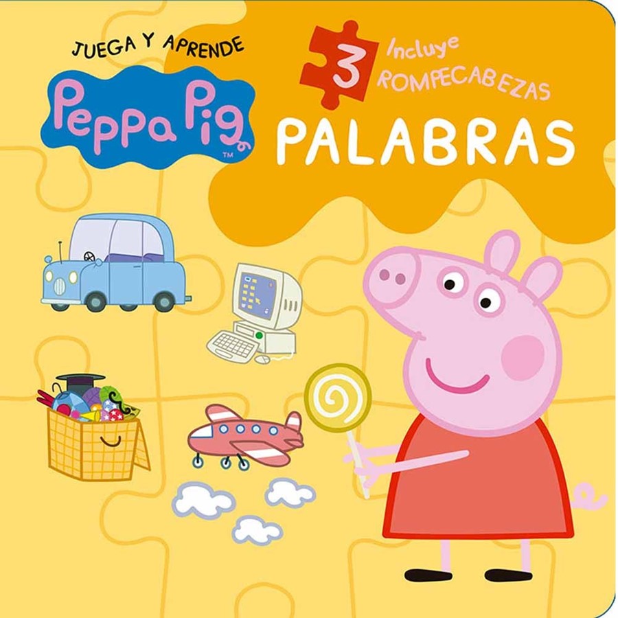 PEPPA PIG JUEGA Y APRENDE PALABRAS (INCLUYE 3 ROMPECABEZAS) - EL GATO DE  HOJALATA - EDITORIAL GUADAL - La Revisteria Comics