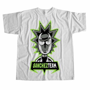 REMERA BLANCA RICK AND MORTY 06 L SANCHEZ TEAM VERDE FLUOR BN