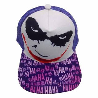 GORRA JOKER BLANCA VIOLETA Y ROSA HA HA AMH-32