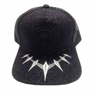 GORRA TRUCKER BLACK PANTHER NEGRA COLLAR BORDADO